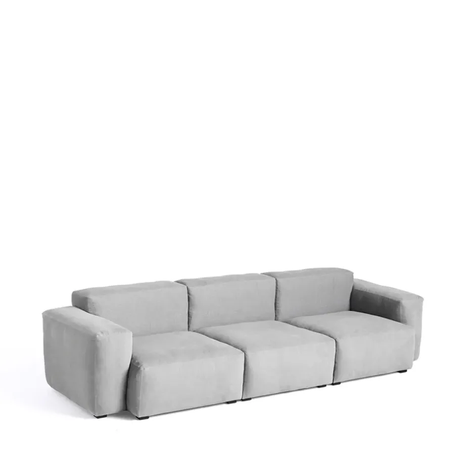 Mags Soft Low sofá de 3 plazas, Linara 443 tweed tono sobre tono con pespunte