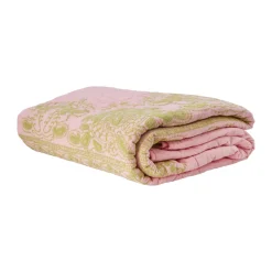 Manta acolchada Rice 225x225 cm, Suave rosa