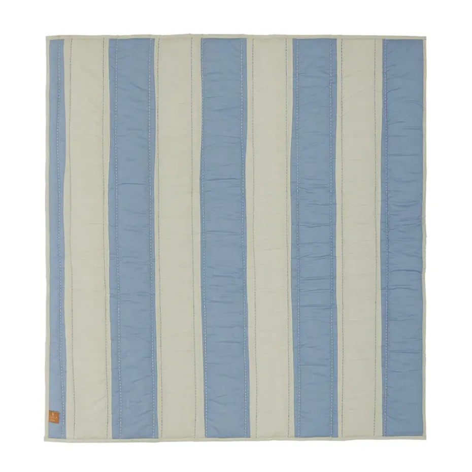 Manta acolchada Striped 130x140 cm, Blue-clay