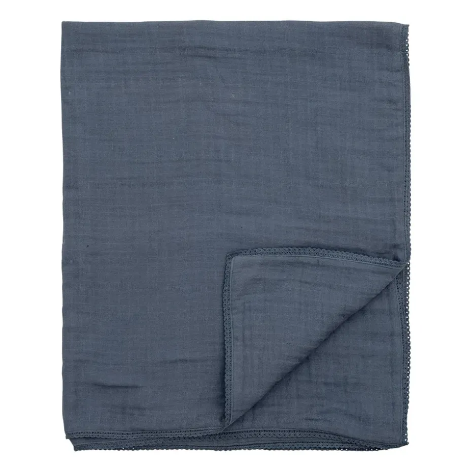 Manta Bloomingville Muslin 80x100 cm, azul