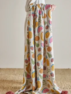 Manta de algodón Fruitta 160x130 cm, Amarillo