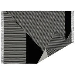 Manta de algodón Stripes, negro