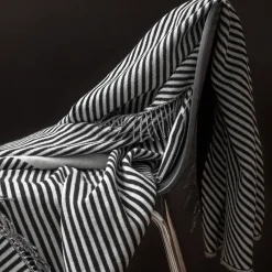 Manta de algodón Stripes, negro