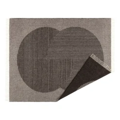 Manta de lana Circles 130x185 cm, marrón