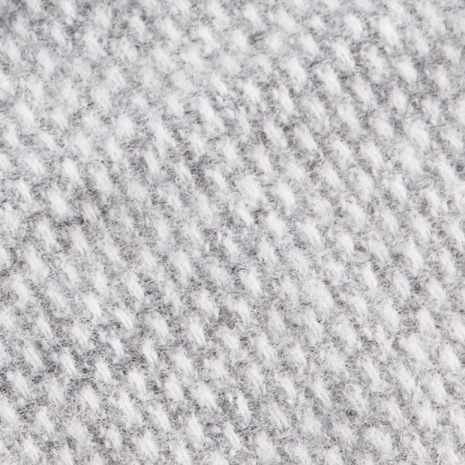 Manta de lana Domino, gris claro