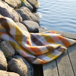 Manta de lana Gotland 130x200 cm, Multi-amarillo