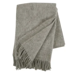 Manta de lana Gotland 130x200 cm, gris natural