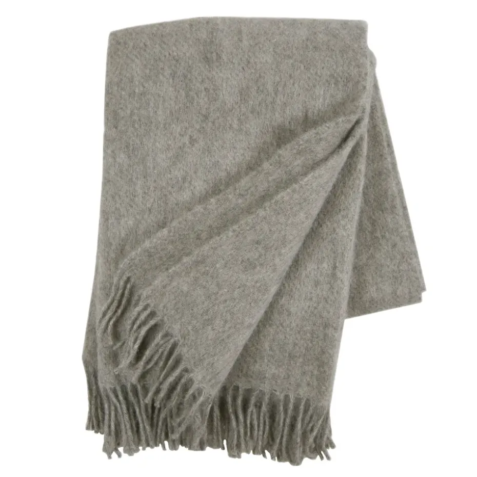 Manta de lana Gotland 130x200 cm, gris natural