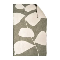 Manta de lana Leaf 130x180 cm, Caqui verde