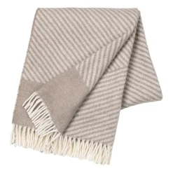 Manta de lana Stripes 130x185 cm, Beige