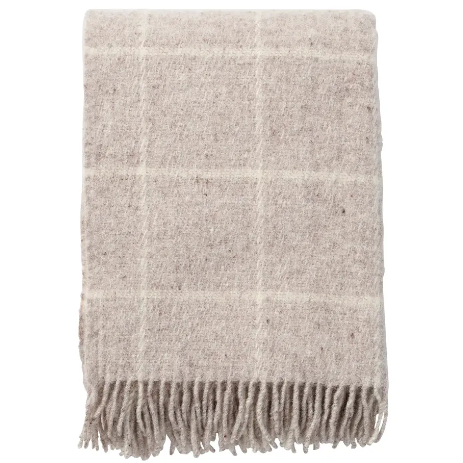 Manta de lana Vinga, Beige