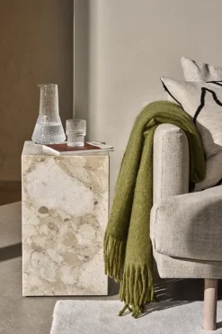 Manta Dune de mohair 130x170 cm, Olive