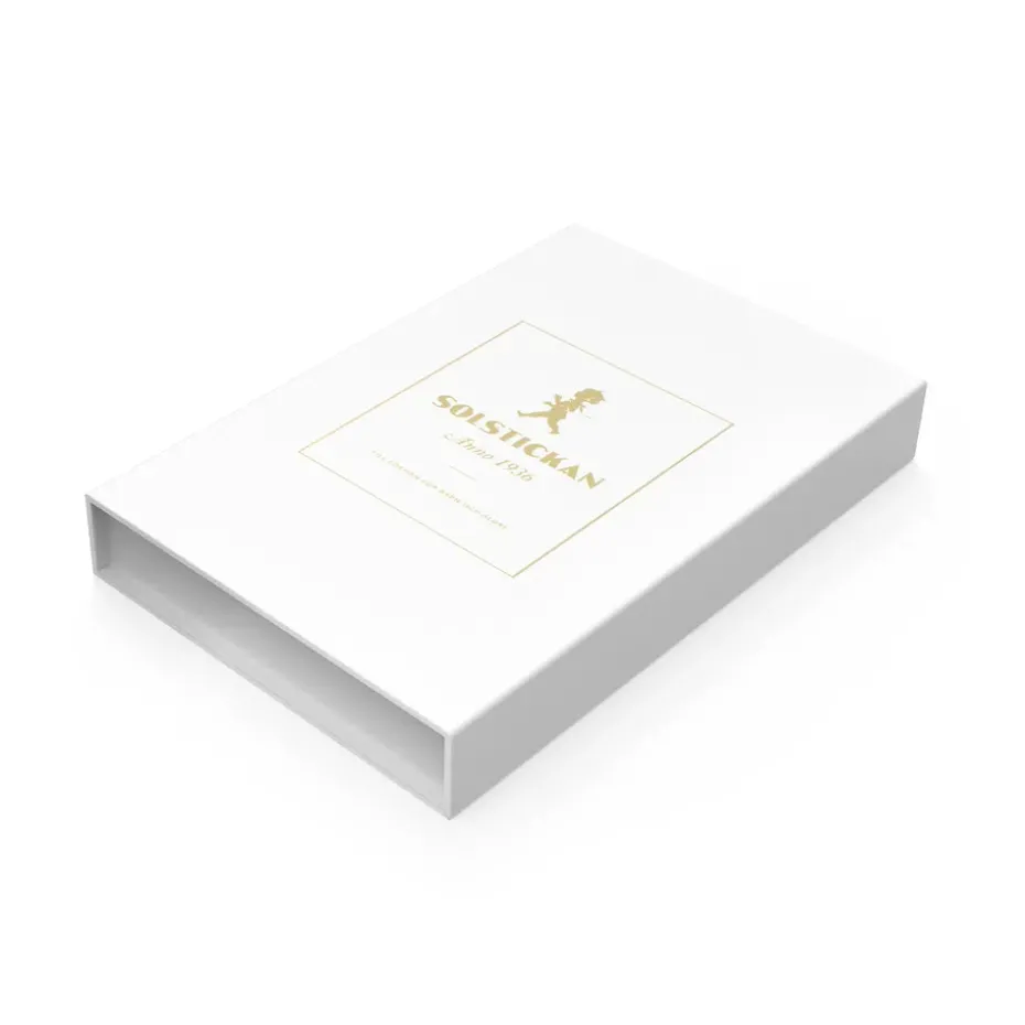 Manta ignífuga Solstickan 16x2,7x25 cm, Blanco-oro