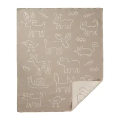 Manta infantil In the woods 70x90 cm, Beige
