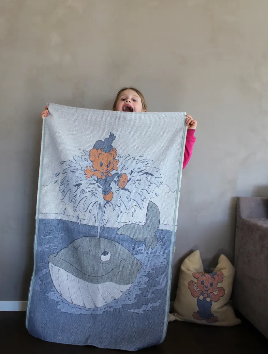 Manta infantil Skattsökarfärden 72x105 cm, Azul