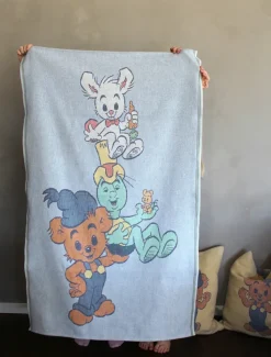 Manta infantil Vänner 72x105 cm, Azul