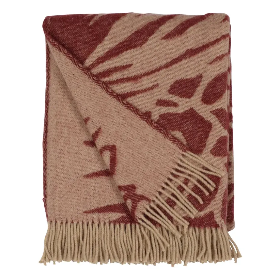 Manta Kotteri 130x170 cm, Burdeos-beige