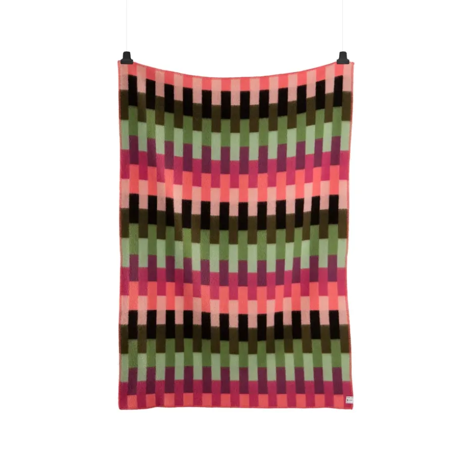 Manta Åsmund bold 135x200 cm, Pink-green