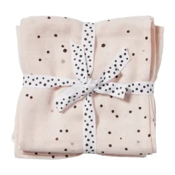 Mantas para bebé Dreamy Dots 120x120 cm, 2-packs, Powder