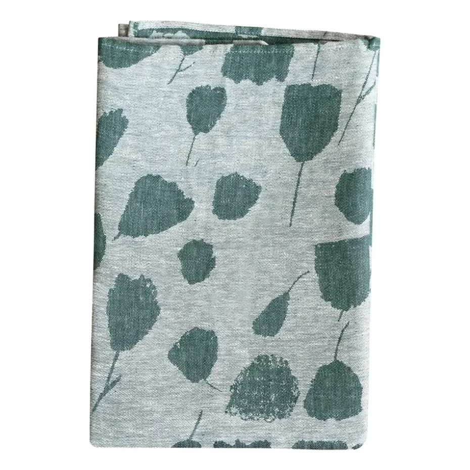 Mantel Bouquet 147x147 cm, verde-off-white