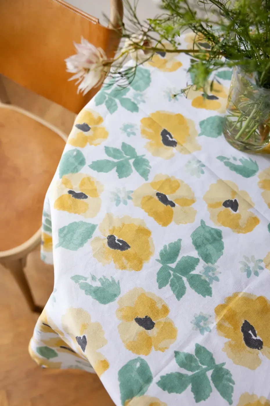 Mantel de hule Eden Ø180 cm, Amarillo