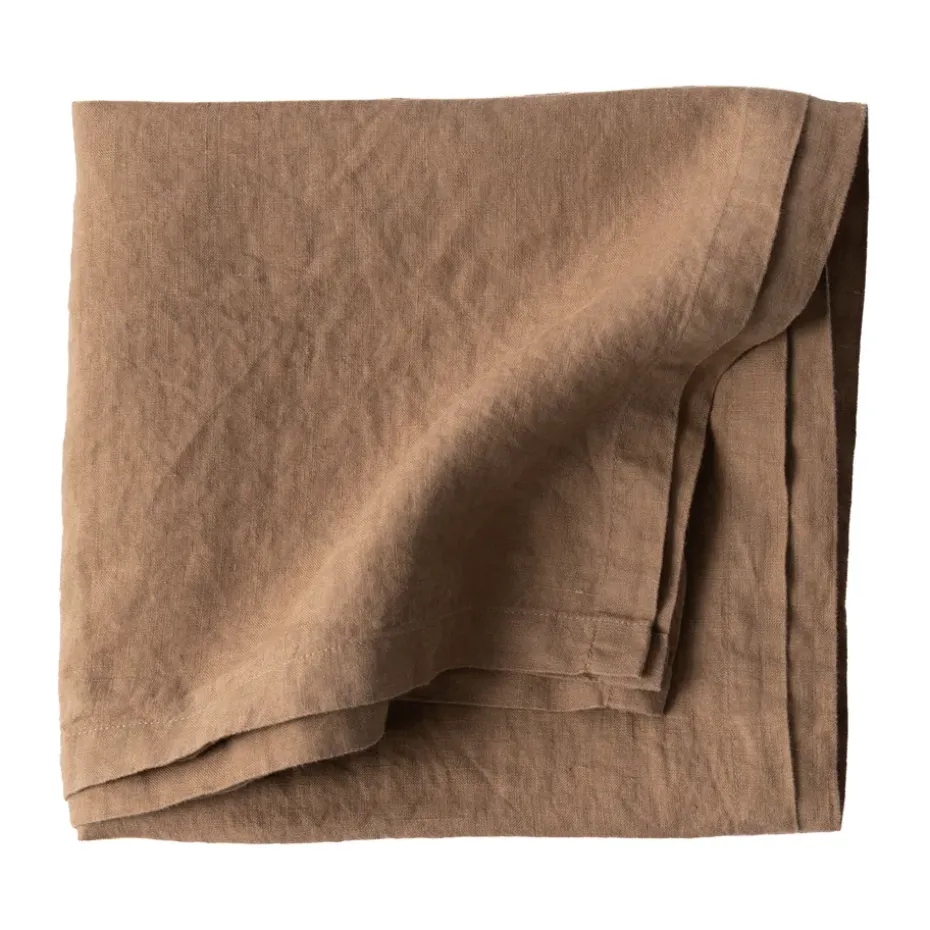 Mantel de lino 175x175 cm, Hazelnut