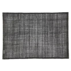 Mantel individual de lino Dixie, negro