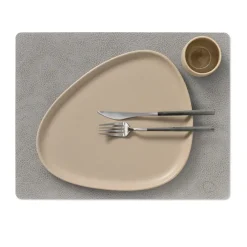 Mantel individual Hippo cuadrado, gris antracita