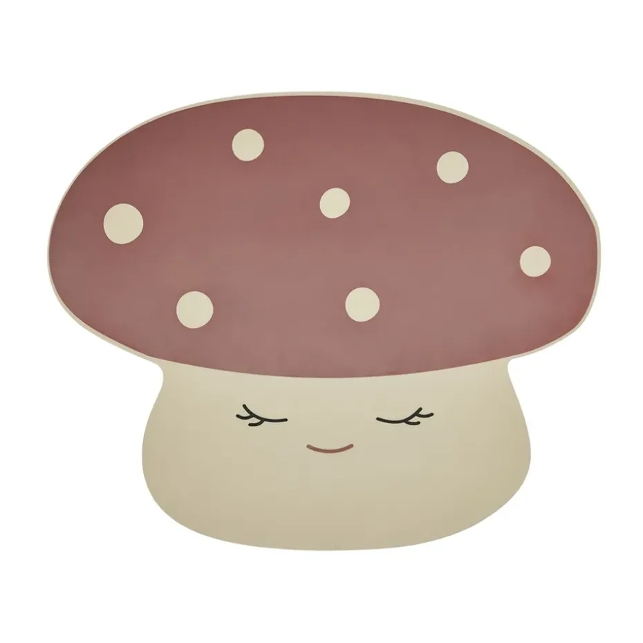 Mantel individual Mushroom, Offwhite-red