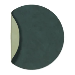 Mantel individual Nupo circular reversible XL 1 pieza, Dark green-olive green