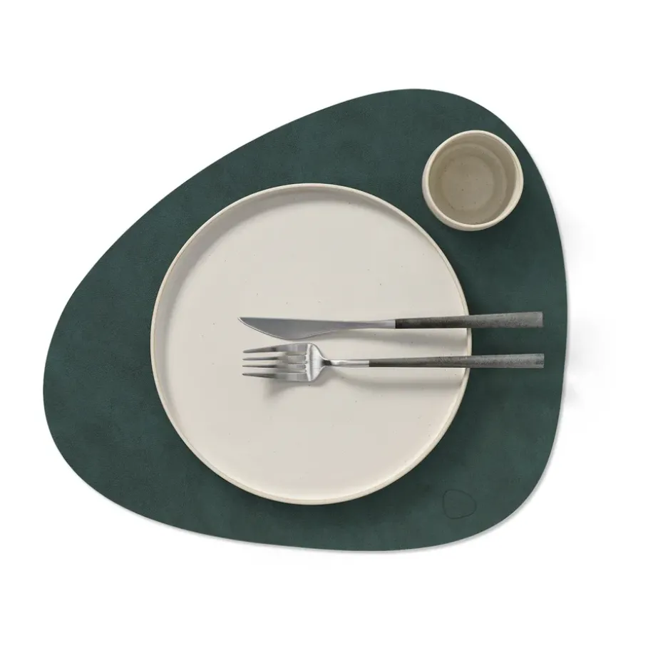 Mantel individual Nupo curve L, verde oscuro