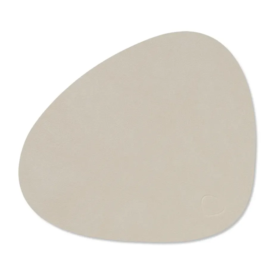 Mantel individual Nupo curvo S, Oyster white