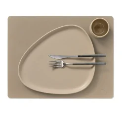 Mantel individual Nupo square L, Clay brown