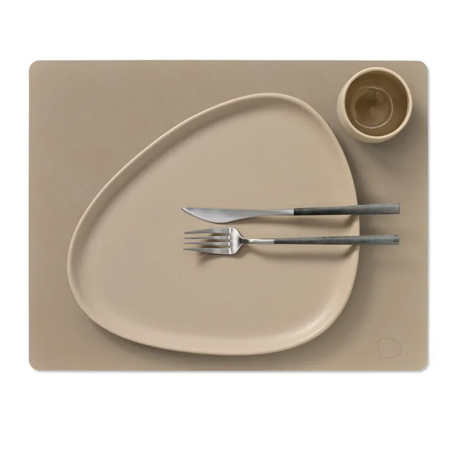 Mantel individual Nupo square L, Clay brown