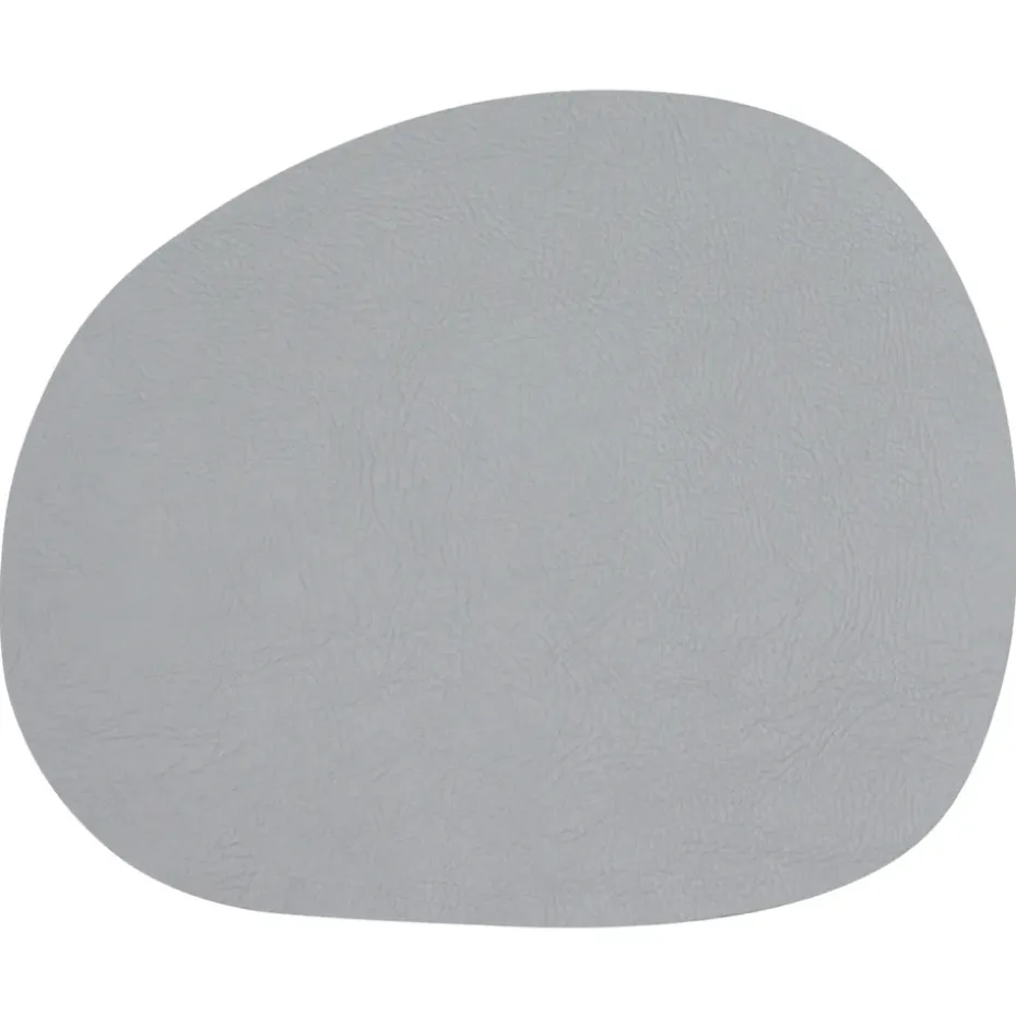 Mantel individual Raw cuero, Light grey buffalo (gris claro)