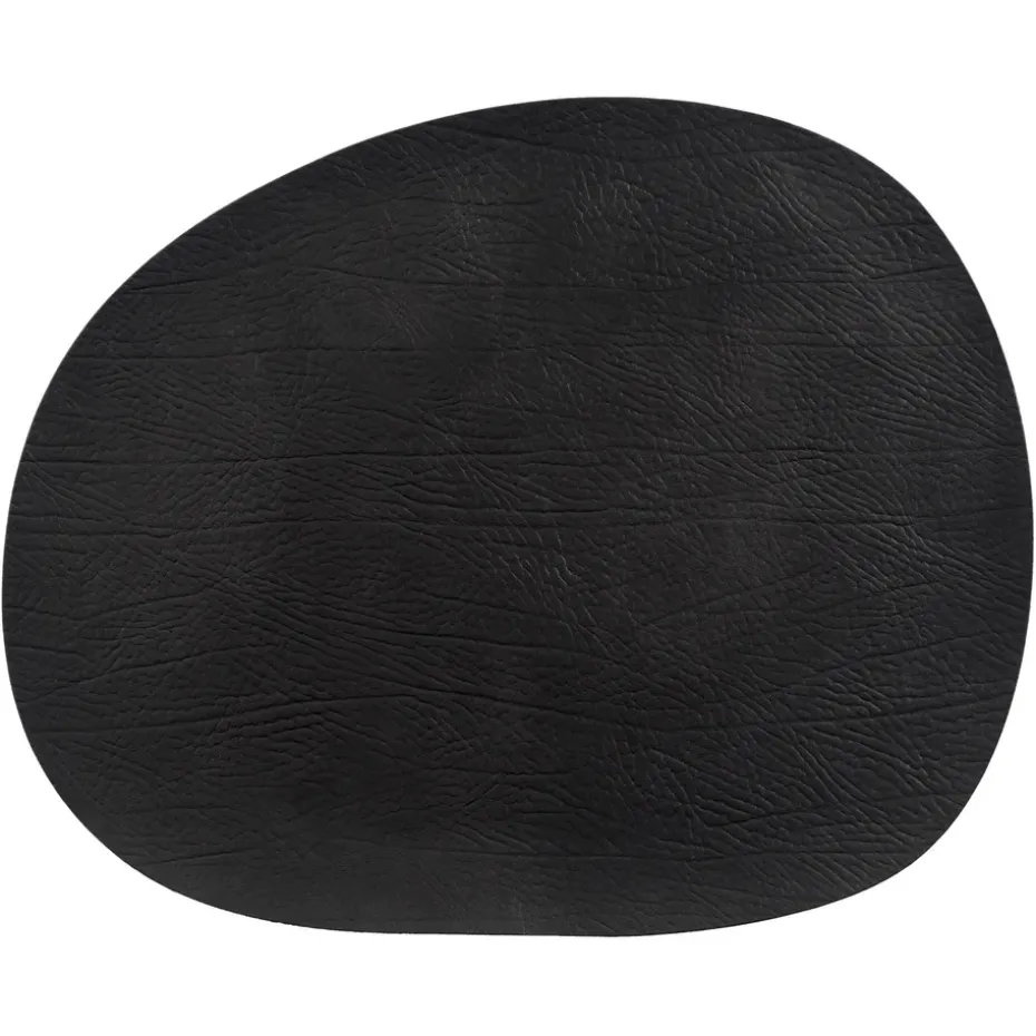 Mantel individual Raw cuero, Black buffalo (negro)
