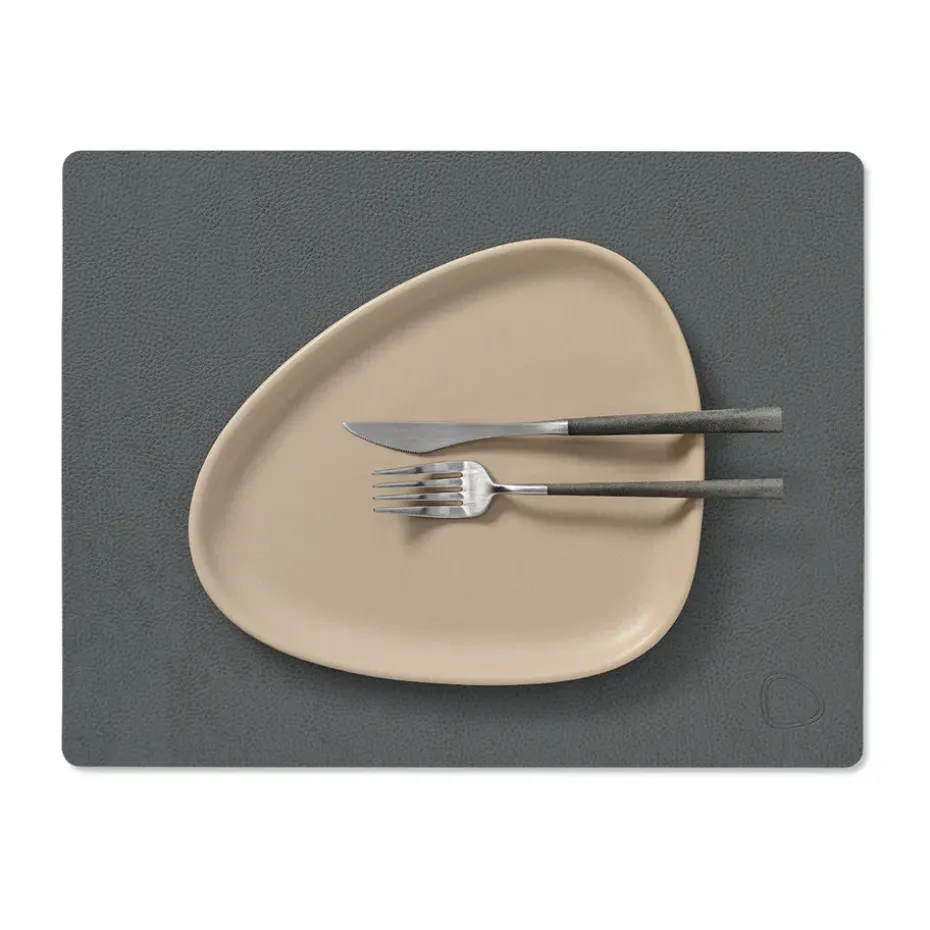 Mantel individual Serene cuadrado M 26,5x34,5 cm, Anthracite