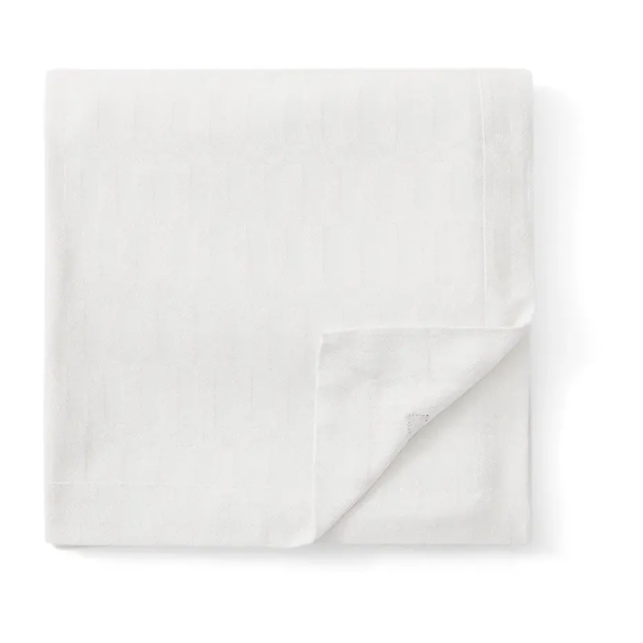 Mantel White jacquard cotton 150x250 cm, Blanco