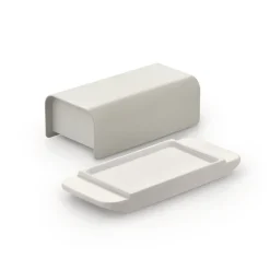 Mantequera Mattina 9,5x21 cm, Gris cálido-acero inoxidable
