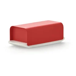 Mantequera Mattina 9,5x21 cm, Rojo-acero inoxidable