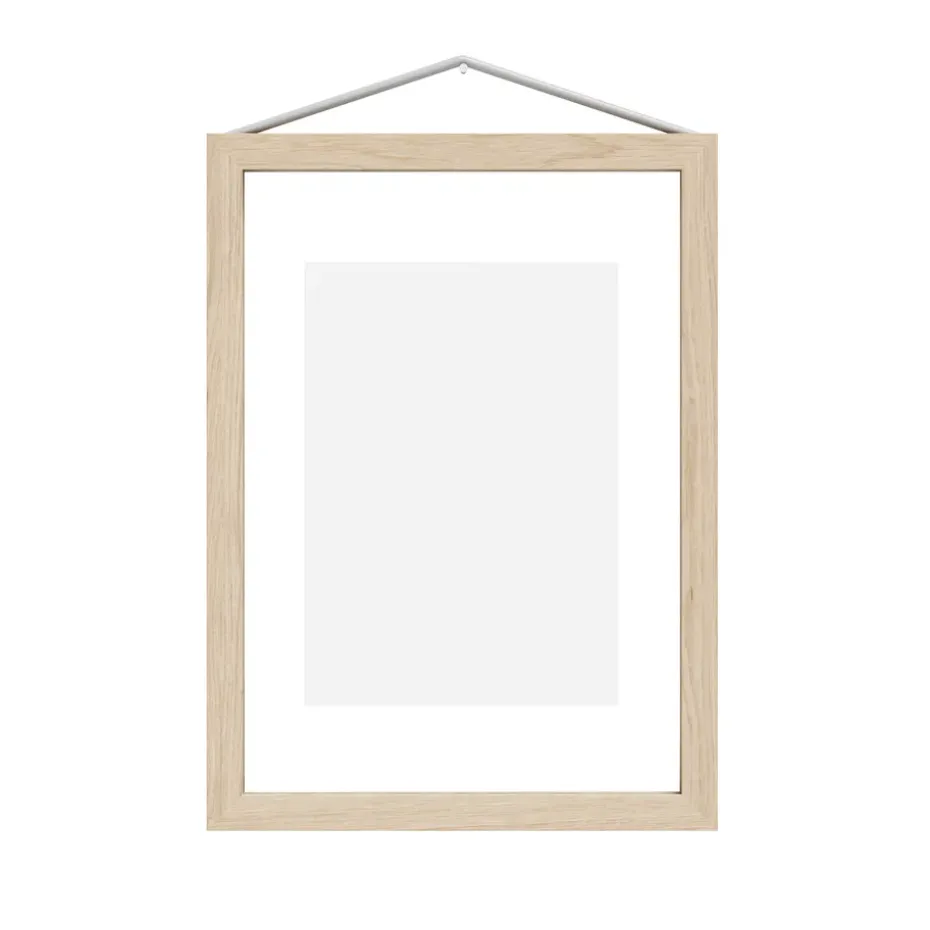 Marco de fresno Moebe A5 16,8x23,2 cm, Transparent, Wood, Black