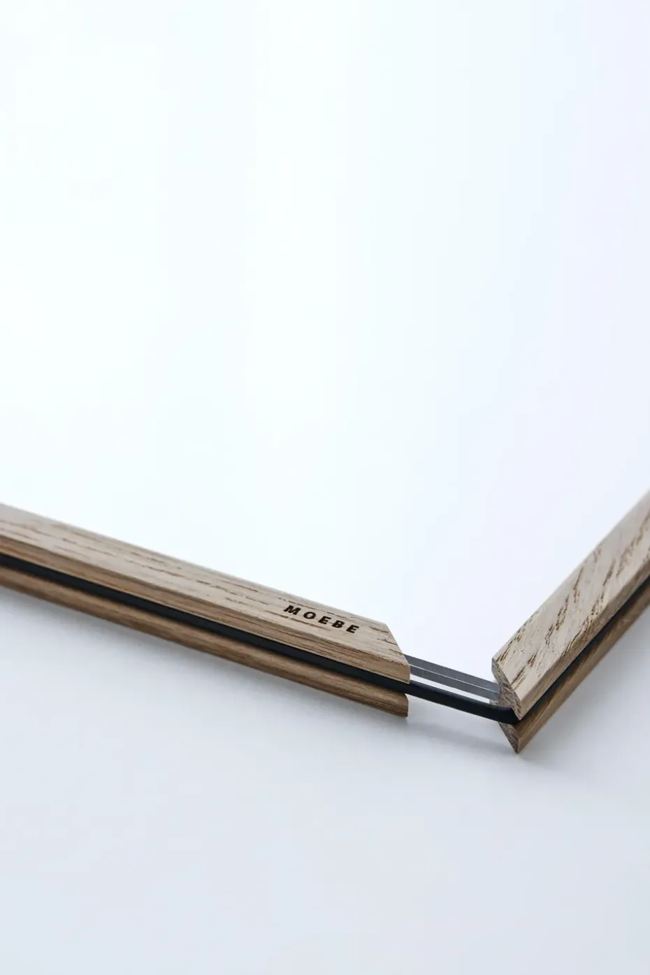Marco de roble Moebe 50x70 cm, Transparent, Wood, Black
