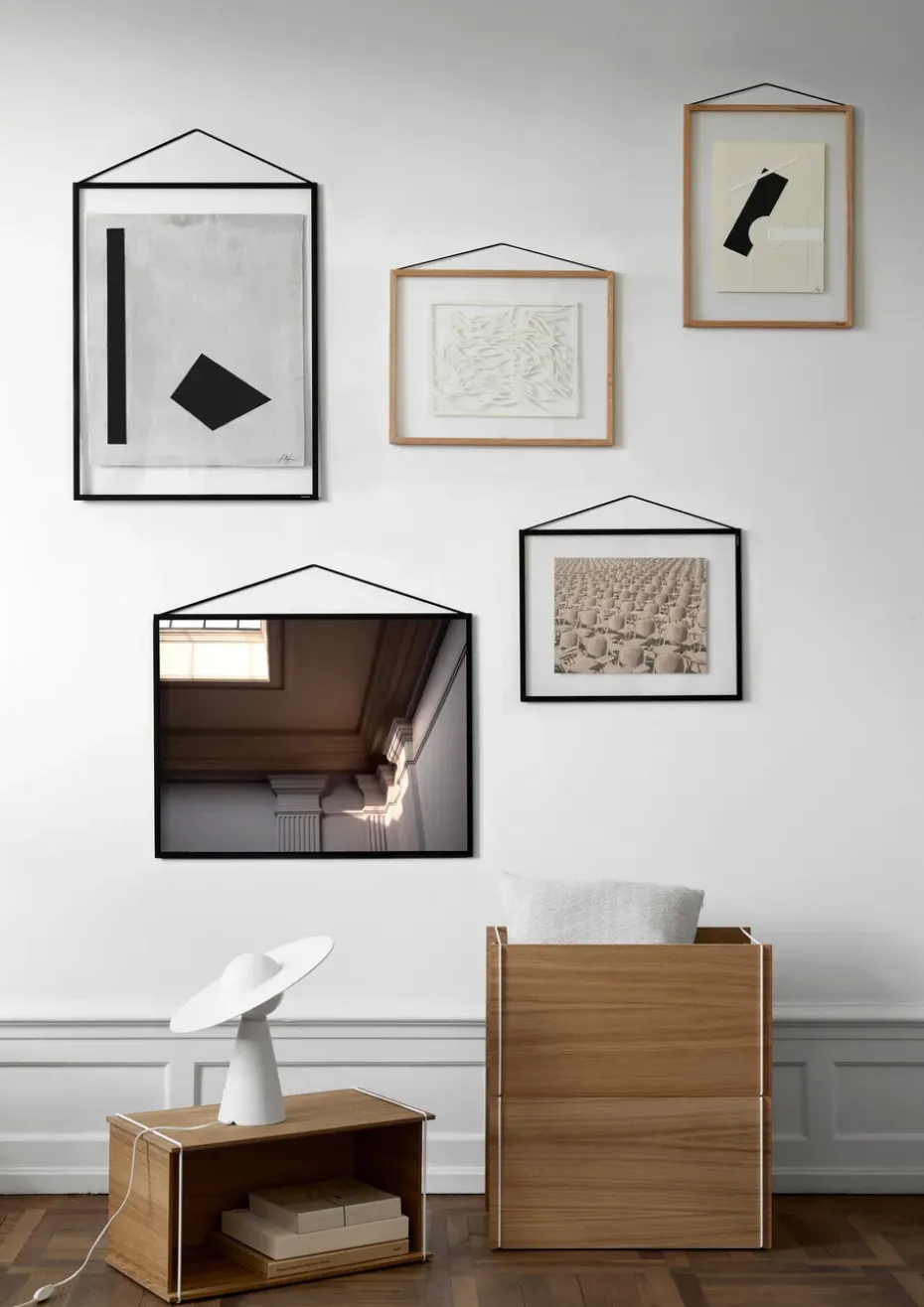 Marco de roble Moebe 40x50 cm, Transparent, Wood, Black