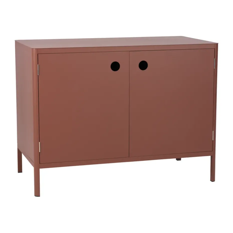 Módulo base de cocina exterior Kelia, Zin red, 121x91x64 cm
