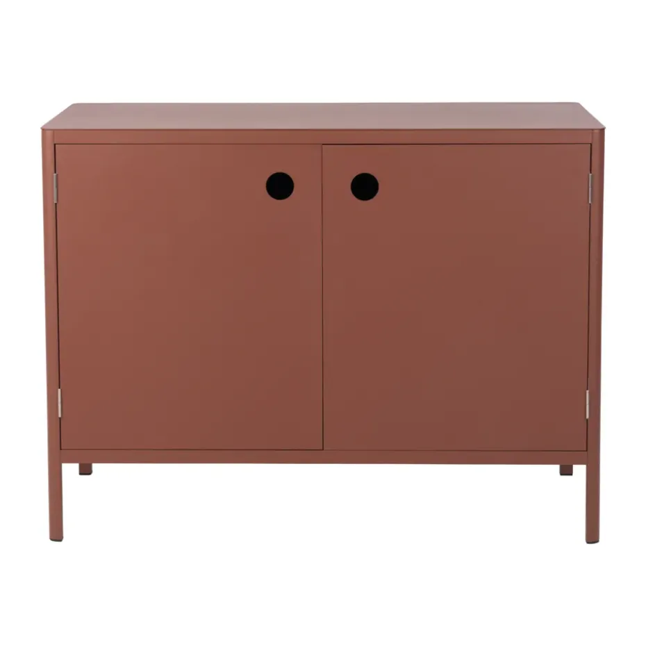 Módulo base de cocina exterior Kelia, Zin red, 121x91x64 cm
