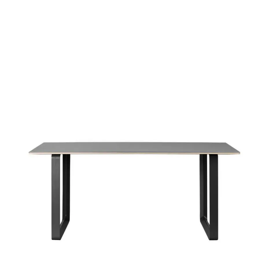 Mesa 70/70 170x85 cm, Black linoleum-Plywood-Black