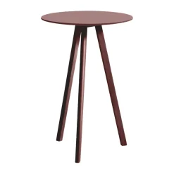 Mesa alta CPH20 2.0, Ø70 cm, Burgundy linoleum-Bordeaux