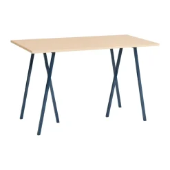 Mesa alta Loop Stand incl. support 77,5x160 cm, Deep blue-clear lacq. oak