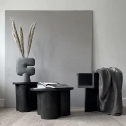 Mesa auxiliar Big Foot low Ø65 cm, coffee
