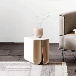 Mesa auxiliar Curved, Beige